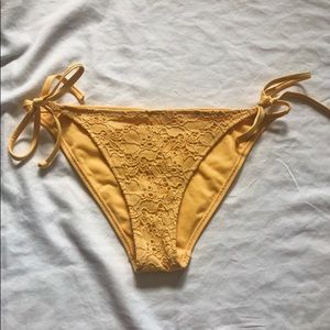 Yellow Crochet Bikini Bottom